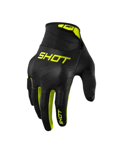 GUANTES SHOT DRIFT ONIX NEGROS AMARILLO FLUOR