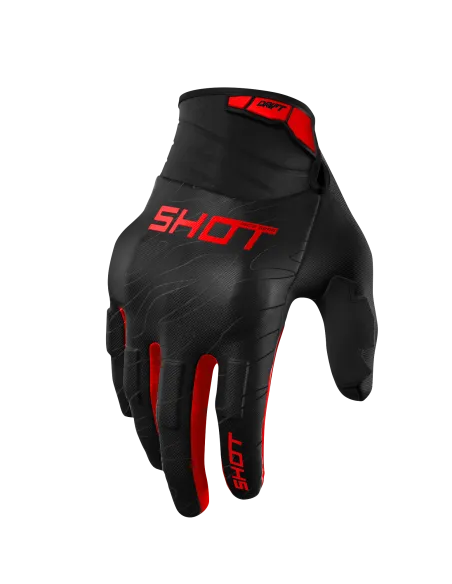 GUANTES SHOT DRIFT ONIX ROJOS