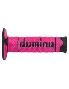 PUÑOS DOMINO BICOLOR FULL GRIP A260 DOBLE COMPUESTO NEGRO ROSA FLUOR
