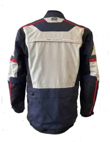 CAZADORA HOMBRE PARKA 3/4 NAVA RUTA AZUL GRIS ROJA