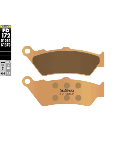 PASTILLAS DE FRENO DELANTERAS GALFER GAS GAS ES 700 22- HUSQVARNA 701 ENDURO 16- KTM 690 ENDURO R 08