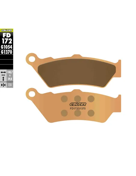PASTILLAS DE FRENO DELANTERAS GALFER GAS GAS ES 700 22- HUSQVARNA 701 ENDURO 16- KTM 690 ENDURO R 08