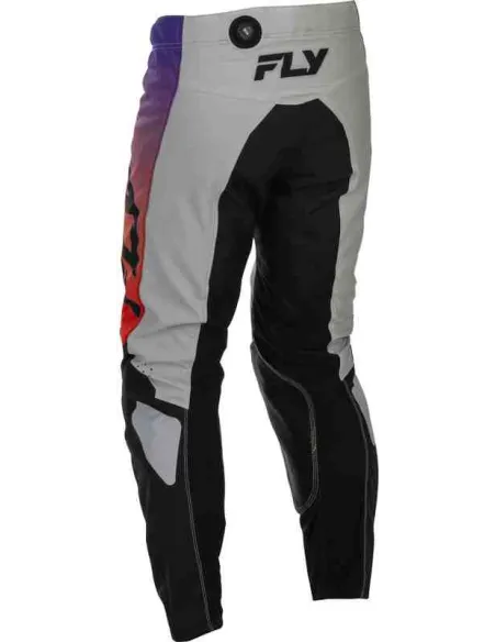 PANTALON FLY RACING KINETIC GRIS ROJO VIOLETA NEGRO