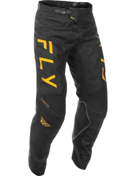 PANTALON FLY RACING KINETIC CENTER NEGRO ORO