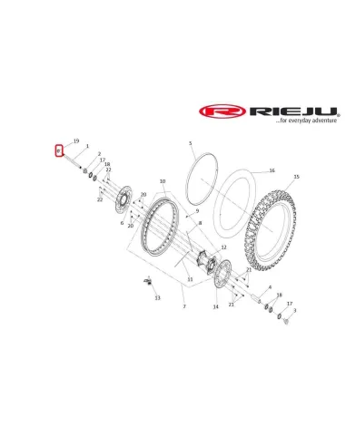 TUERCA RUEDA TRASERA RIEJU AVENTURA RALLY 307