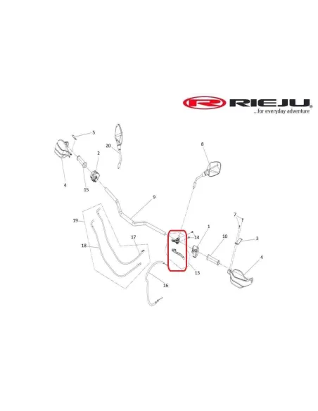 MANETA DE EMBRAGUE COMPLETA RIEJU AVENTURA 307 RALLY