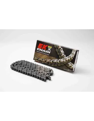 CADENA EK 520SRX2 QX-RING REFORZADA RETENES ACERO 118 PASOS - ESLABON CLIP