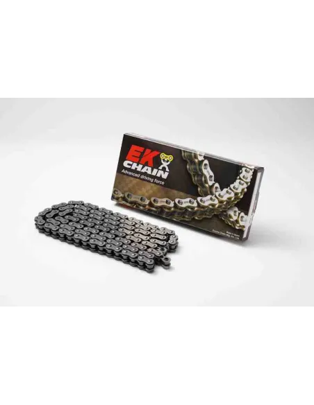 CADENA EK 520SRX2 QX-RING REFORZADA RETENES ACERO 118 PASOS - ESLABON CLIP