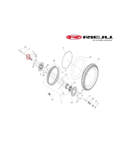 RIEJU|SEPARADOR RUEDA TRASERA RH RIEJU AVENTURA RALLY 307