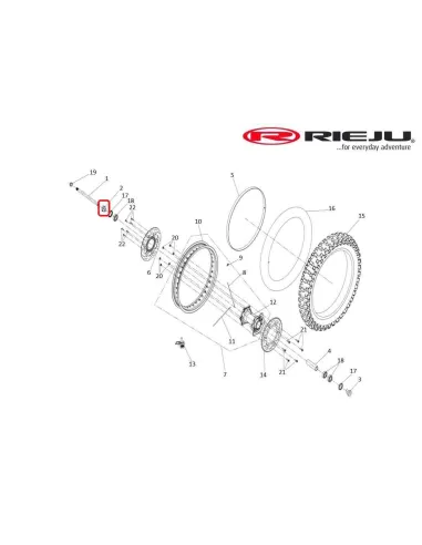 SEPARADOR RUEDA TRASERA RH RIEJU AVENTURA RALLY 307