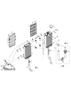 RADIADOR DERECHO GAS GAS EC 250/300 18-19 LADO TAPON