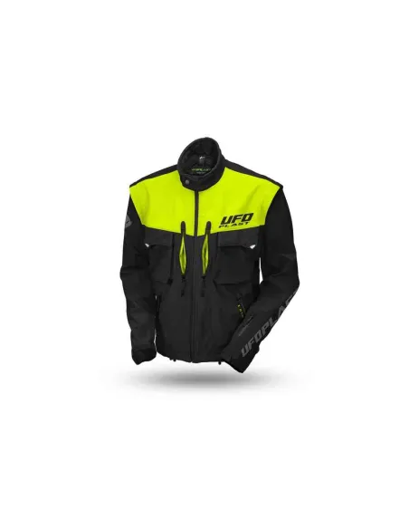 CHAQUETA UFO ENDURO TAIGA NEGRA AMARILLO FLUOR