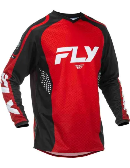 CAMISETA FLY RACING F-16 ROJO NEGRO BLANCO