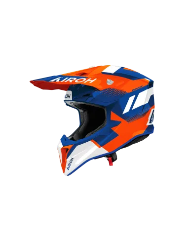 CASCO AIROH WRAAAP VISION NARANJA AZUL GLOSS