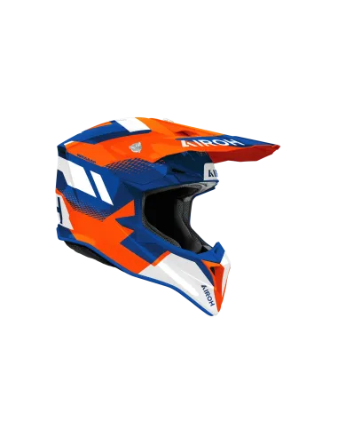 CASCO AIROH WRAAAP VISION NARANJA AZUL GLOSS