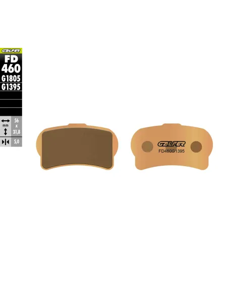 PASTILLAS DE FRENO DELANTERAS GALFER GAS GAS TXT PRO 14-18 MONTESA COTA 300RR 15-