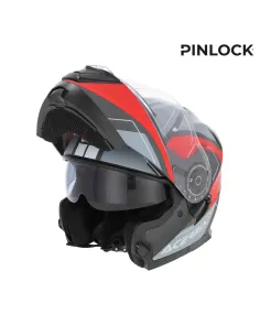CASCO MODULAR ACERBIS SEREL GRIS ROJO