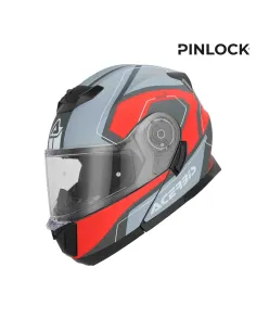 CASCO MODULAR ACERBIS SEREL GRIS ROJO 2