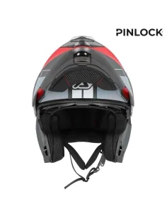 CASCO MODULAR ACERBIS SEREL GRIS ROJO 2