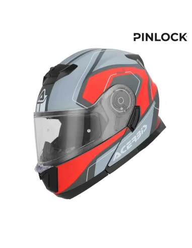 CASCO MODULAR ACERBIS SEREL GRIS ROJO