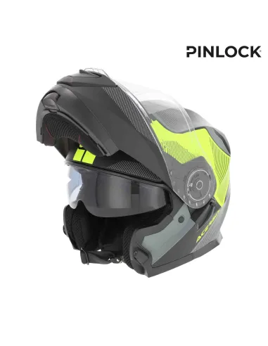 CASCO MODULAR ACERBIS SEREL NEGRO AMARILLO FLUOR
