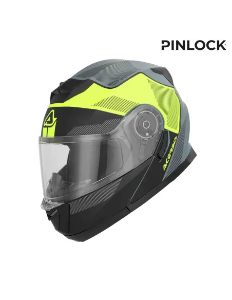 CASCO MODULAR ACERBIS SEREL NEGRO AMARILLO FLUOR
