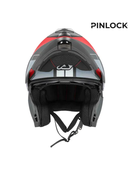 CASCO MODULAR ACERBIS SEREL GRIS ROJO