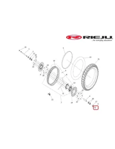 SEPARADOR RUEDA TRASERA LH RIEJU AVENTURA RALLY 307
