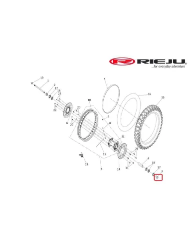 SEPARADOR RUEDA TRASERA LH RIEJU AVENTURA RALLY 307