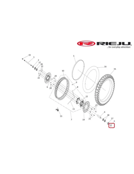 SEPARADOR RUEDA TRASERA LH RIEJU AVENTURA RALLY 307