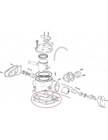 JUNTA BASE CILINDRO ATHENA 0.5MM GAS GAS EC 200/250/300