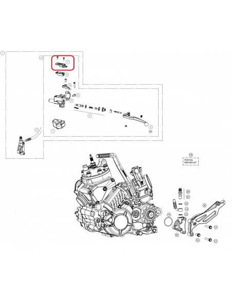 TAPA BOMBA DE EMBRAGUE MAGURA ACEITE MINERAL GAS GAS EC