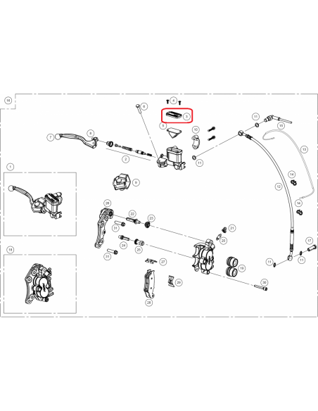 TAPA BOMBA DE FRENO GAS GAS NISSIN METALICA TAPA BOMBA DE FRENO GAS GAS NISSIN METALICA