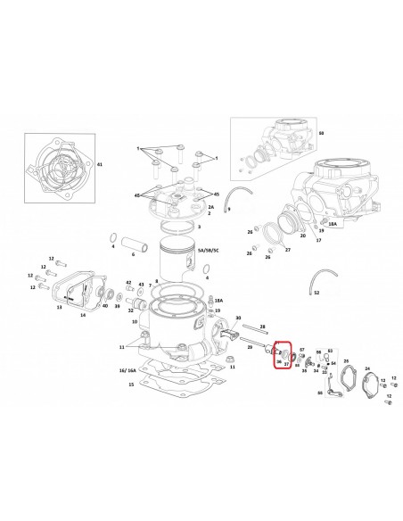 DISTANCIADOR COJINETE VALVULA DE ESCAPE GAS GAS
