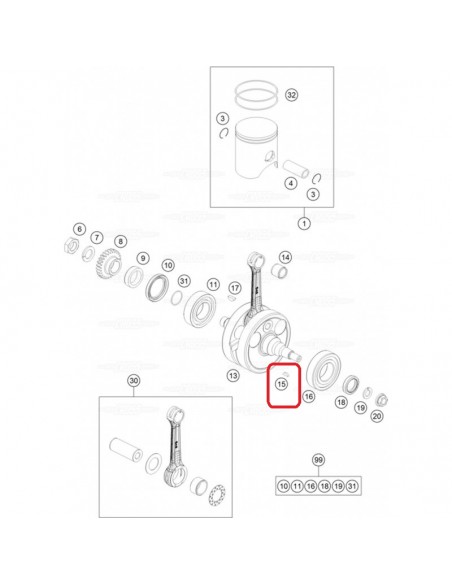 CHAVETA VOLANTE KTM 3X5X13