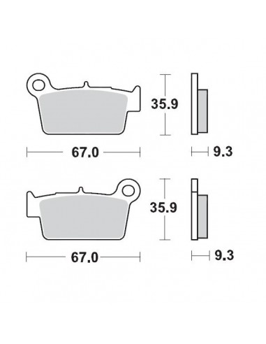 PASTILLAS DE FRENO TRASERAS MOTO MASTER RACING GP GAS GAS 09-18 BETA KAWA TM YAMAHA SUZUKI APRILIA