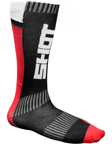 CALCETINES SHOT RACE NEGRO ROJO