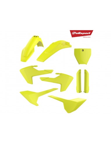 KIT PLASTICOS POLISPORT HUSQVARNA TC/FC 16-18 AMARILLO FLUOR