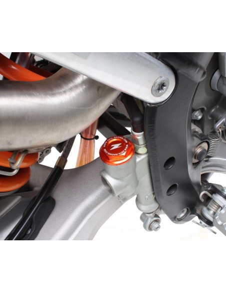 TAPA DEPOSITO BOMBA DE FRENO TRASERO KTM 125-530 04-18 NARANJA