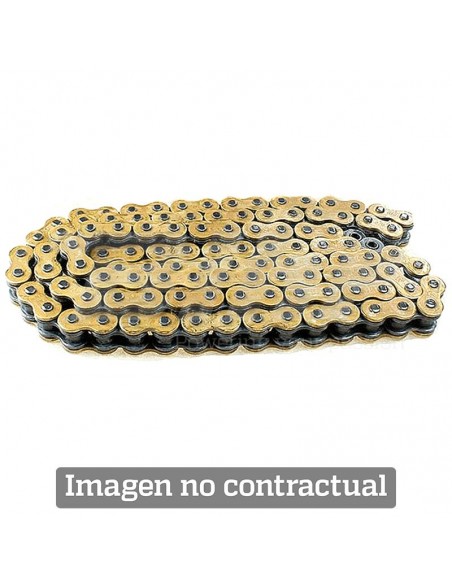 CADENA DID 525VX CON RETENES ORO NEGRA 112 PASOS