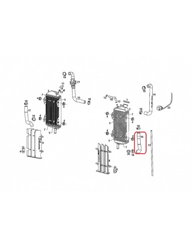 TUBO RADIADOR INFERIOR IZQUIERDO GAS GAS EC 14-19