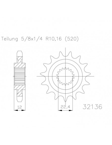 PIÑON ESJOT GAS GAS TXT 02-20 VERTIGO COMBAT 16-20 TRA ONE 16-20 (NO RR 18-20)