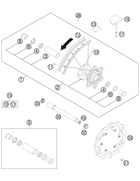 SPACER BUSHING F. FR. WHEEL 08