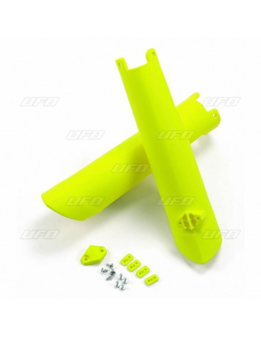 PROTECTORES DE HORQUILLA UFO HUSQVARNA TE 250/300 18-20 TC 125/250 15-18 AMARILLO FLUOR