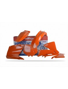 KIT PLASTICOS POLISPORT KTM EXC/EXCF 01-02 NARANJAS