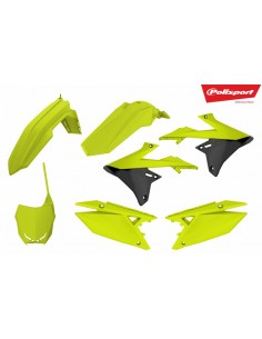 KIT PLASTICOS POLISPORT SUZUKI RMZ 450 18-19 AMARILLO FLUOR