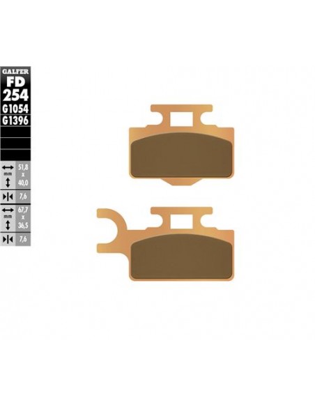 PASTILLAS DE FRENO DELANTERAS GALFER KAWASAKI KX 65 00-18 SUZUKI RM 65 03-18