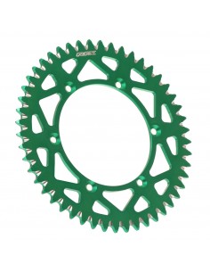 CORONA DE ALUMINIO 4MX KAWASAKI KX/KXF SUZUKI RMZ 250 04-06 VERDE - 49 DIENTES