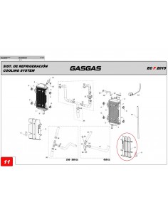 REJILLA RADIADOR IZQUIERDA GAS GAS EC 07-17 BLANCA