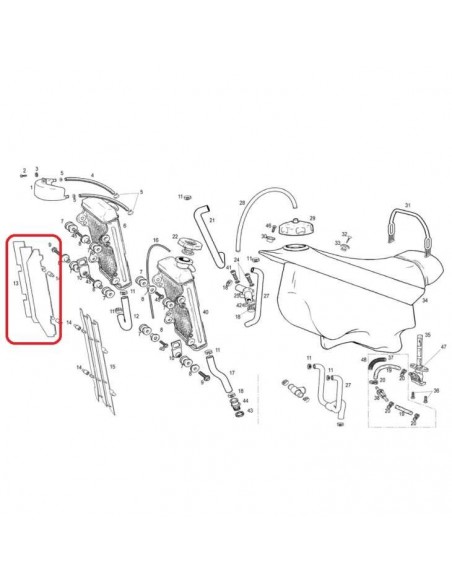 REJILLA RADIADOR DERECHA GAS GAS EC 07-17 BLANCA